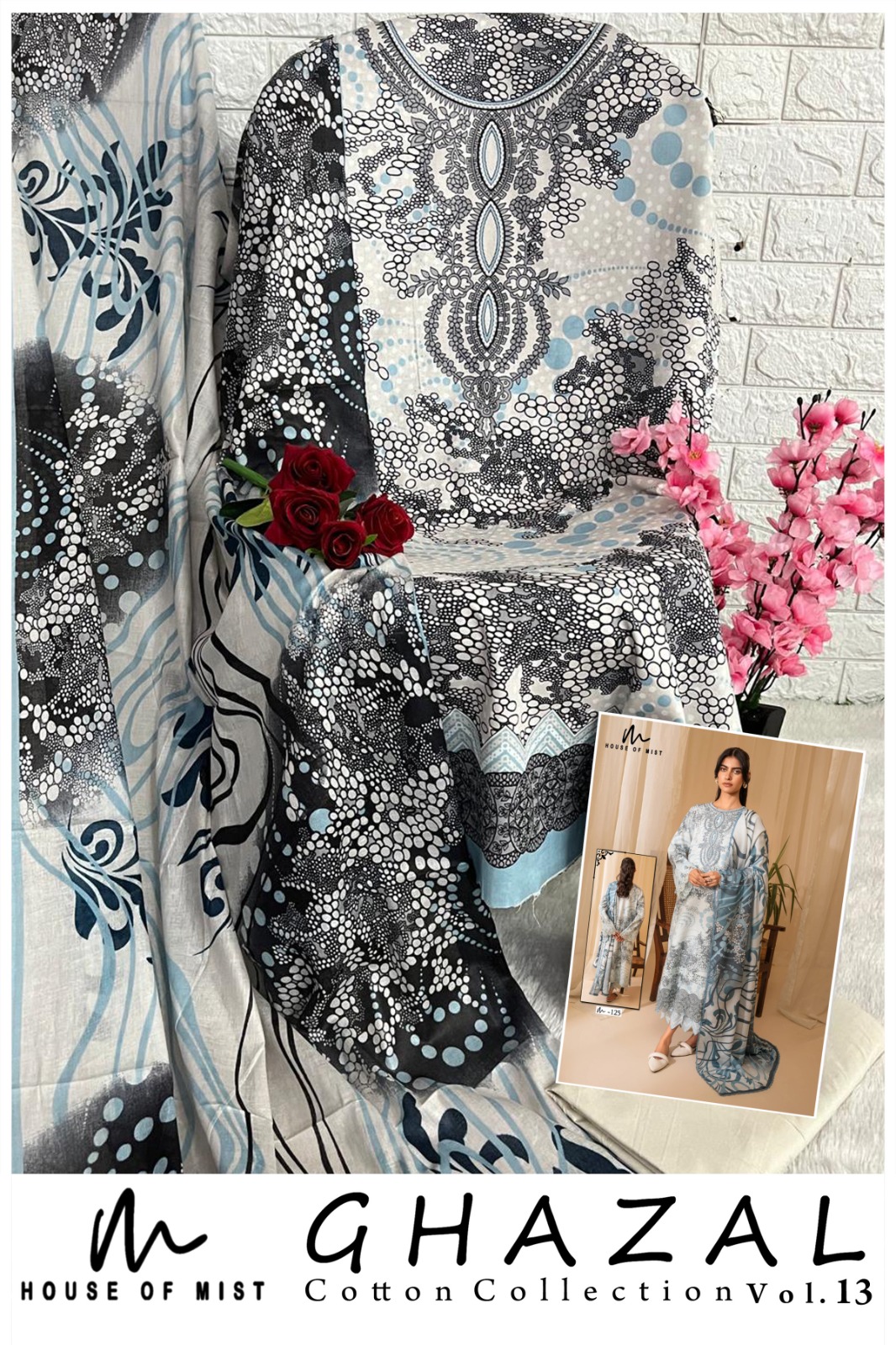 Gazala Designer Cotton Suit - Image 3