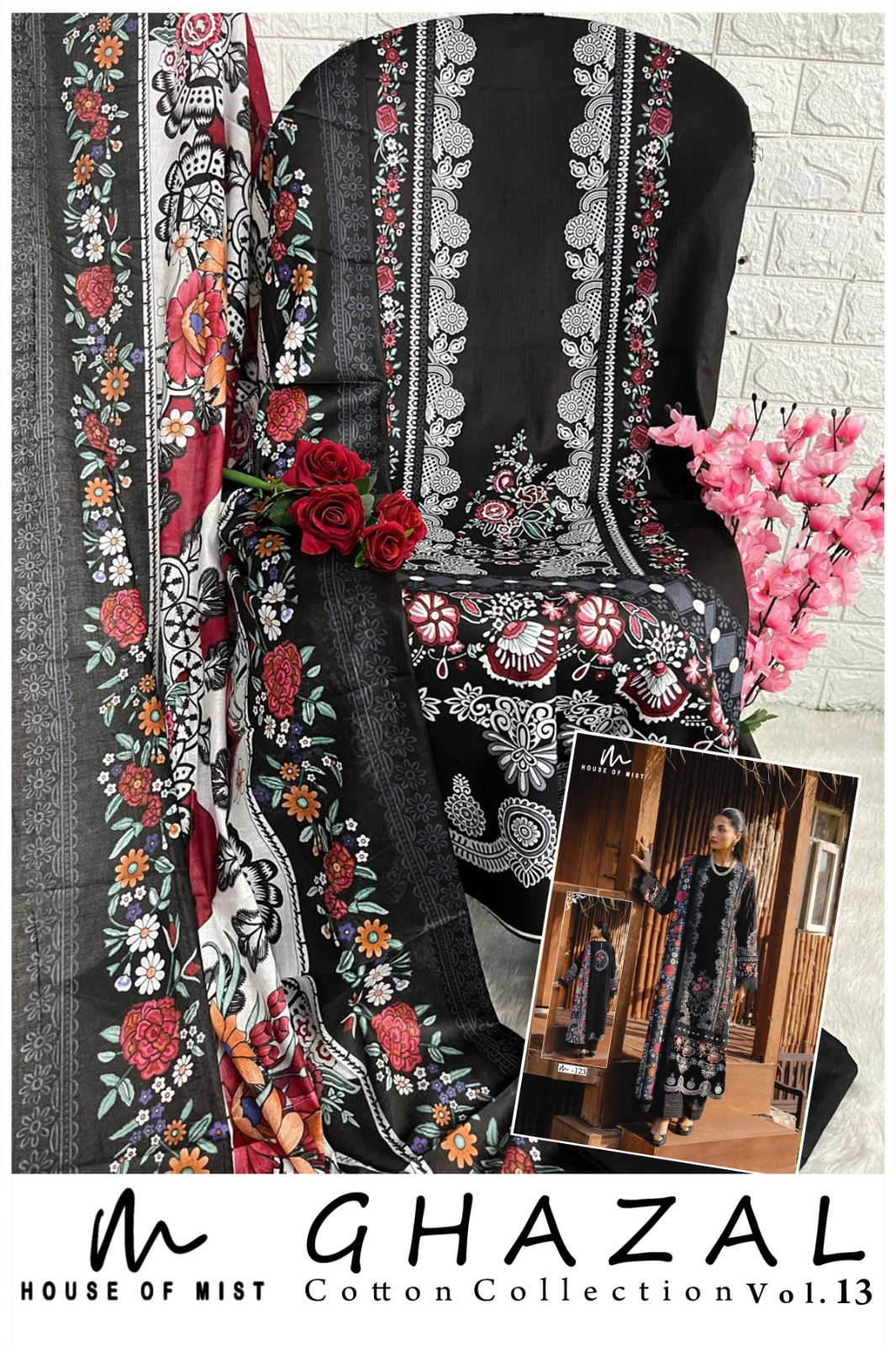 Gazala Designer Cotton Suit - Image 5