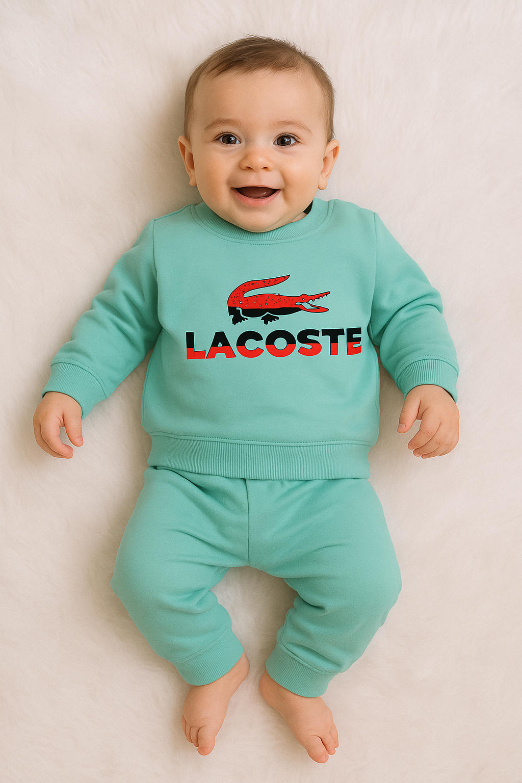 Premium Maroon Baby Tracksuit Set – Born to 1 Year | Soft Cotton Winter Outfit - Image 3