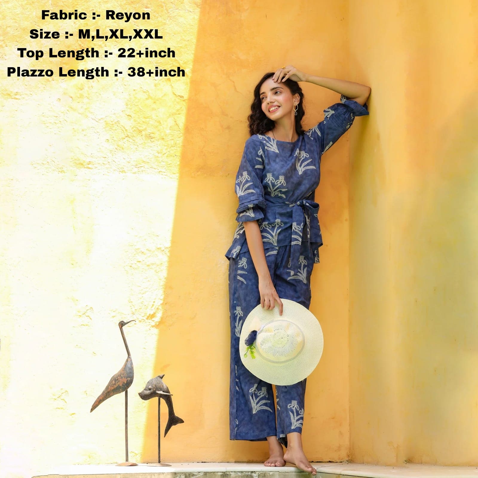 Reyon Fabric Stylish Kurti Plazo - Image 5