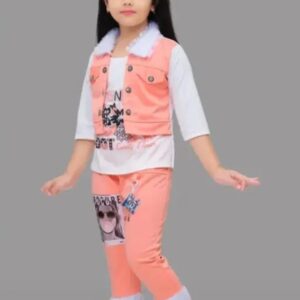 trendy girls jacket and pant set