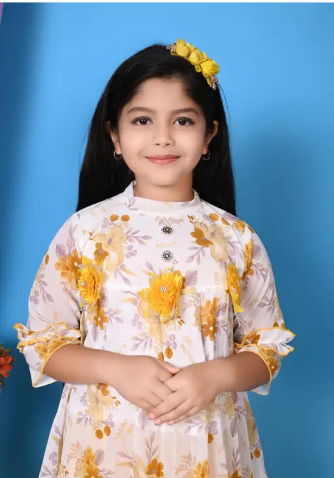 "Beautiful Girls Party Outfit Featuring a Stunning Floral Look" - Image 6