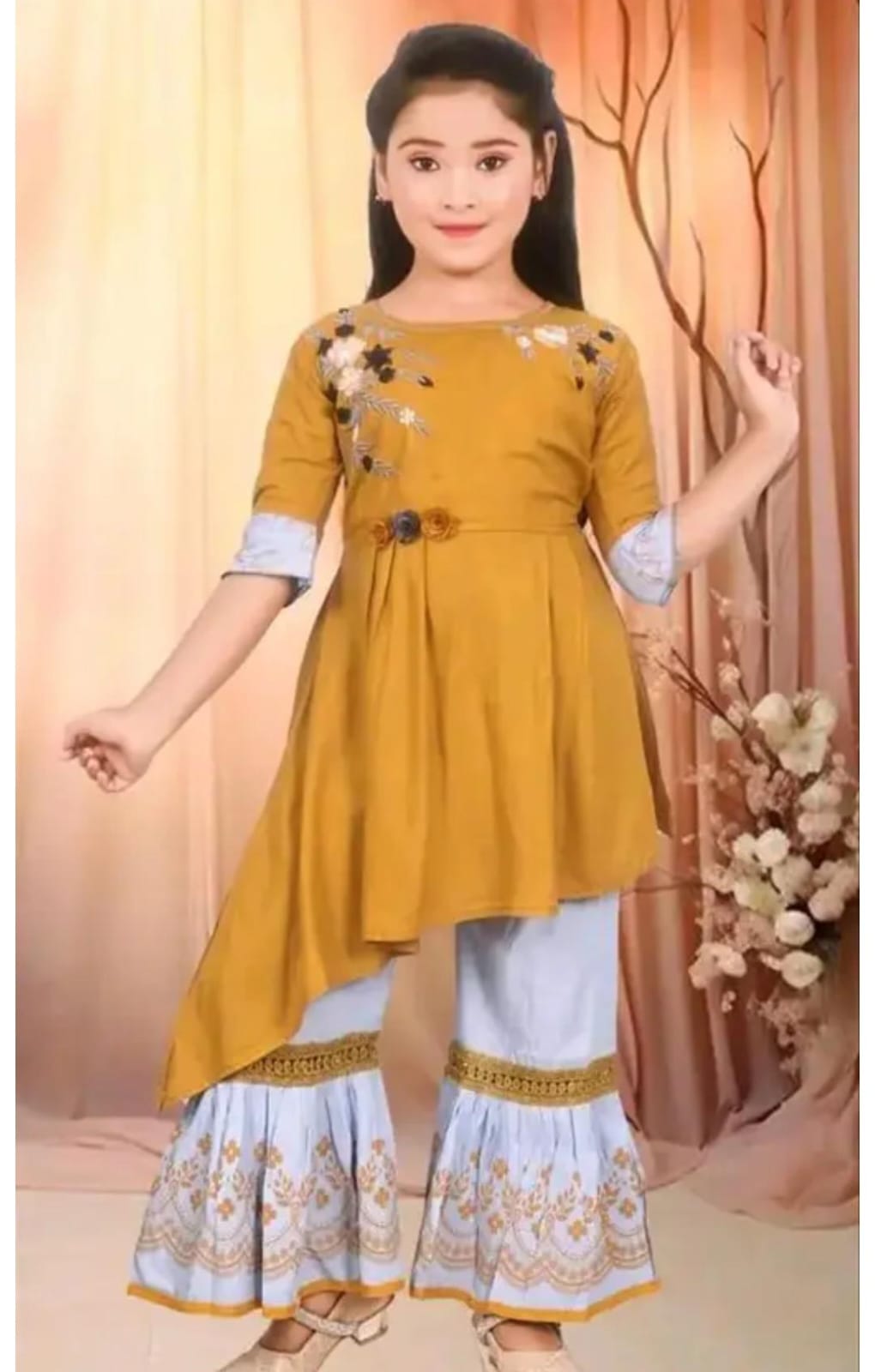 Trendy Girls Kurti Palazzo Set