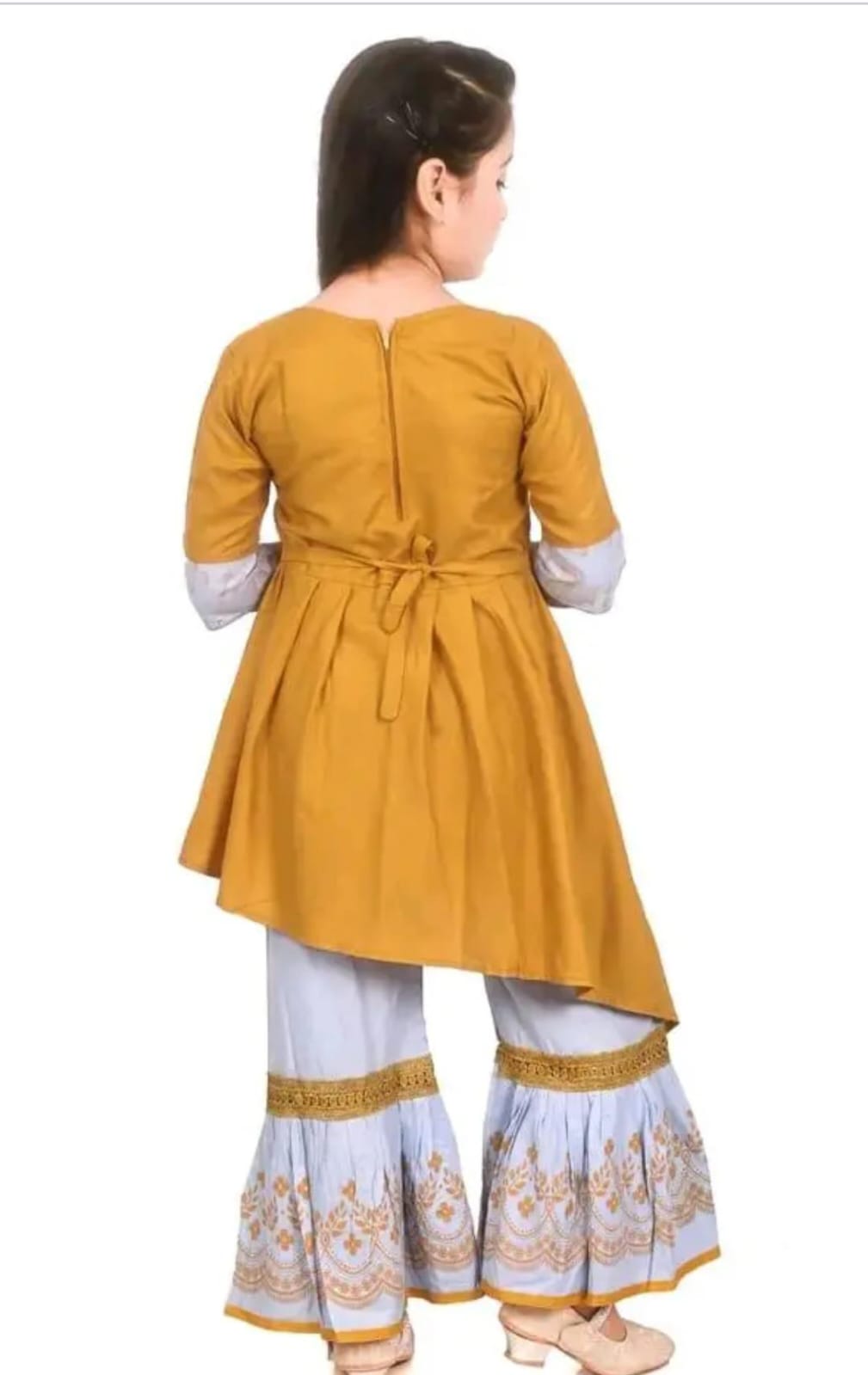 No.1 Choice for Kids Ethnic Wear – Trendy Girls Kurti Palazzo Set with Embroidered Palazzo - Image 7