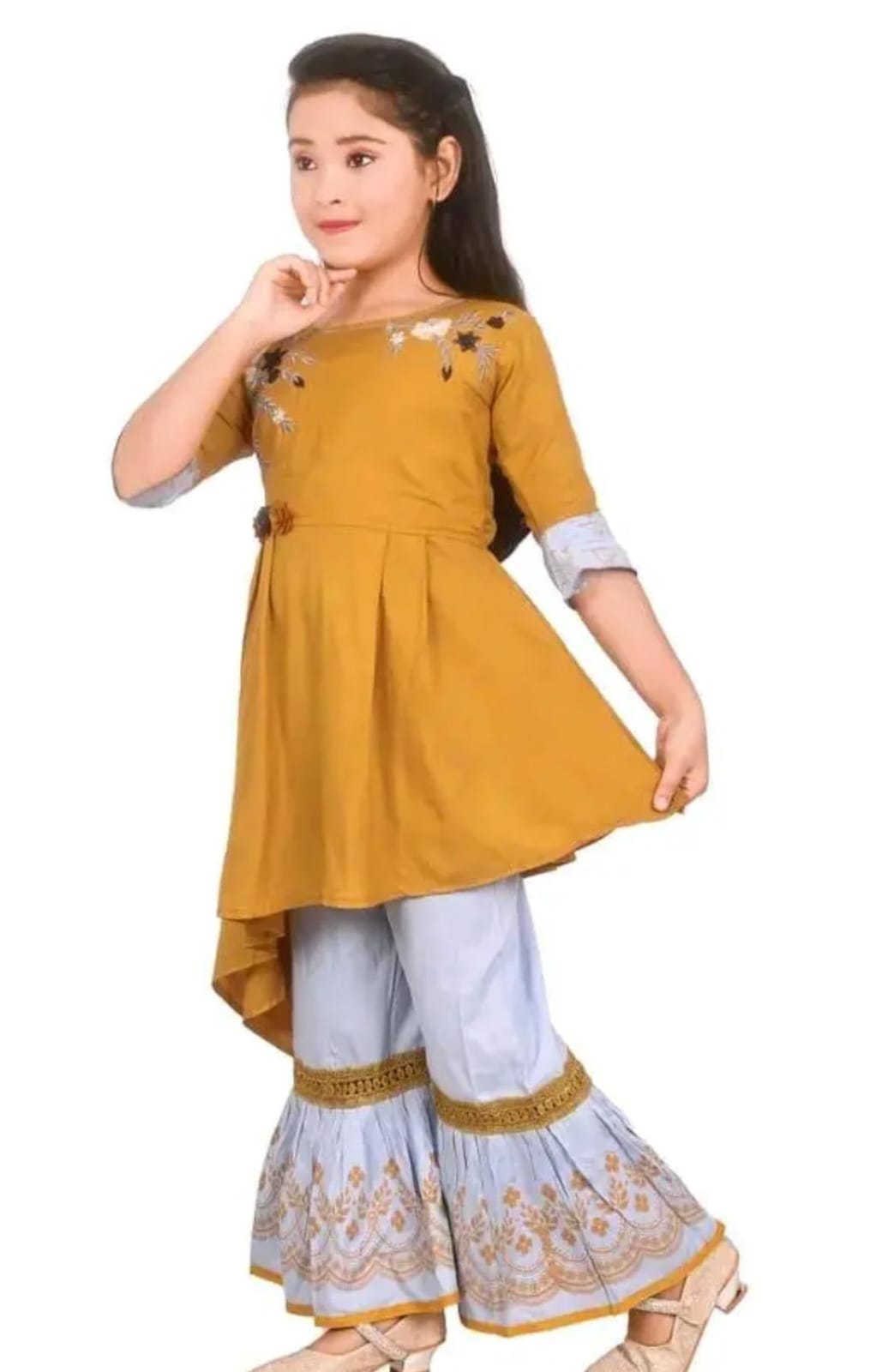 Trendy Girls Kurti Palazzo Set