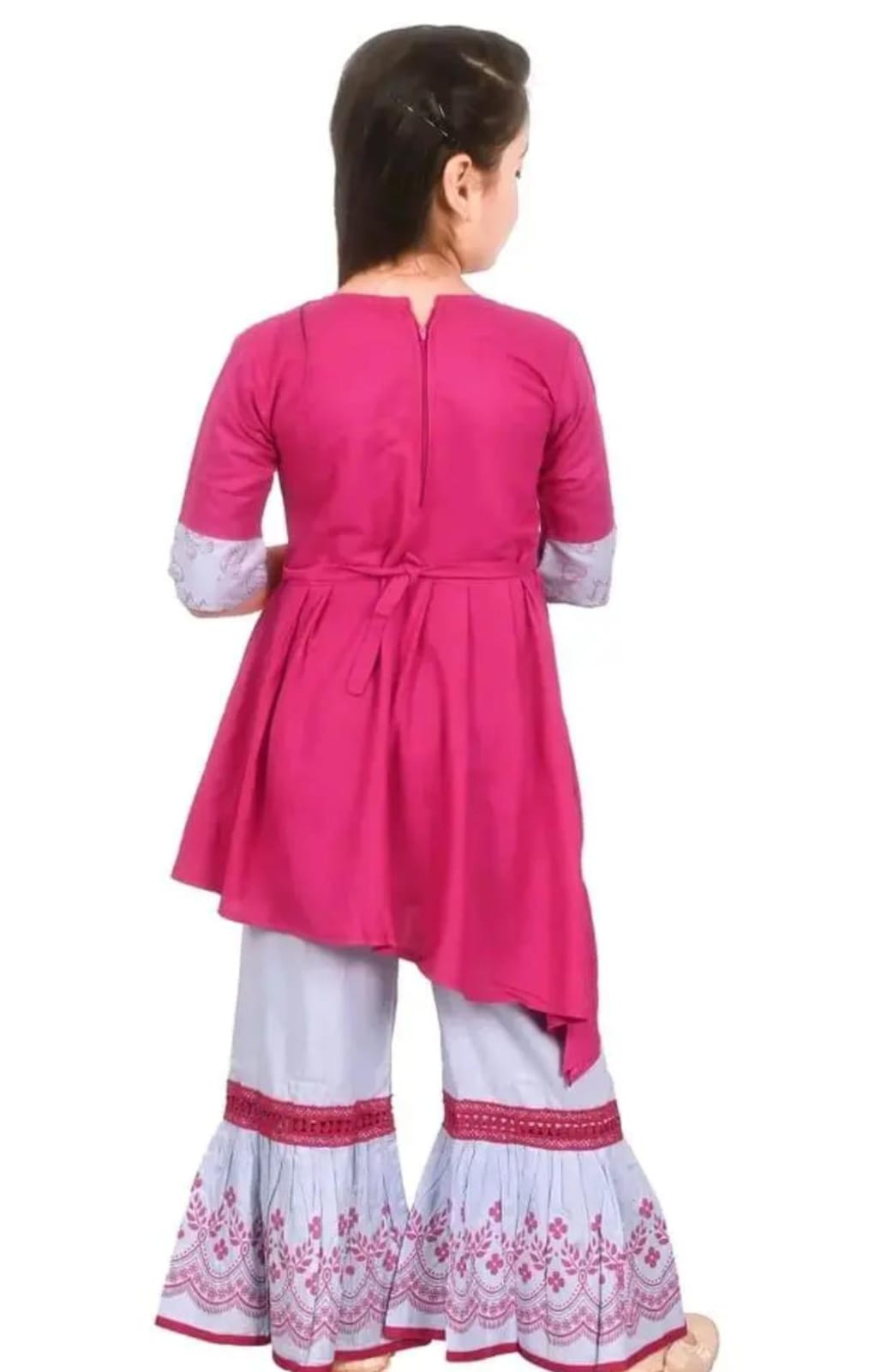 No.1 Choice for Kids Ethnic Wear – Trendy Girls Kurti Palazzo Set with Embroidered Palazzo - Image 5