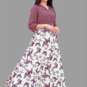 Butterfly Print Maxi Dress